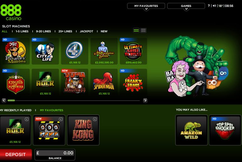 casino 888 login